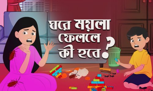 ছোটদের মজার গল্প : ঘরের ময়লা বিনে না ফেললে ময়লার কামড় খেতে হবে