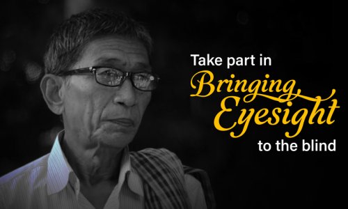 Take part in bringing eyesight to the Blind